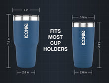Load image into Gallery viewer, Dual Pack ICONIQ Stainless Steel Vacuum Insulated Tumbler (30 oz Black + 30 oz Blue)