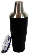 Load image into Gallery viewer, Stock Harbor Stainless Steel 30 Ounce (887 Milliliter) Double Wall Cocktail Shaker Vacuum Insulated Tumbler and Shaker Top; Powder Coated Black
