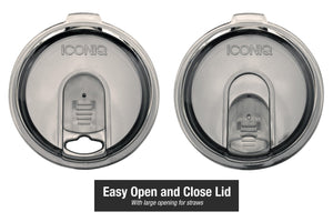 Dual Pack ICONIQ Stainless Steel Vacuum Insulated Tumbler (30 oz Black + 30 oz Blue)