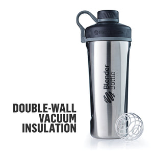 BlenderBottle C02090 Stanless Radian Insulated Stainless Steel Shaker Bottle, 26- Ounce, Matte Black