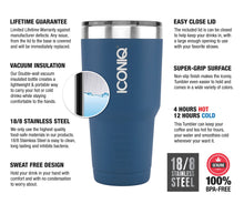 Load image into Gallery viewer, Dual Pack ICONIQ Stainless Steel Vacuum Insulated Tumbler (30 oz Black + 30 oz Blue)
